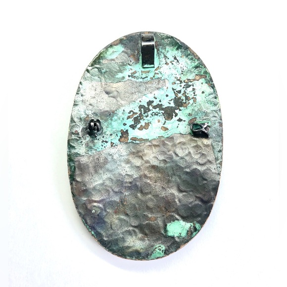 Vintage Peruvian Llama Silver & Copper Pendant/Brooch - Picture 2 of 2